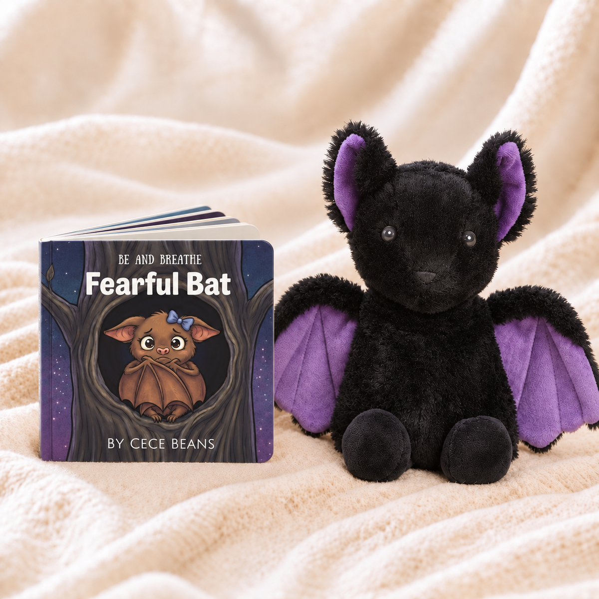 Fearful Bat Book and Warmie Bat Bundle