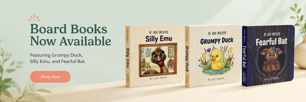 Board books now available: Silly Emu, Grumpy Duck and Fearful Bat by Cece Beans