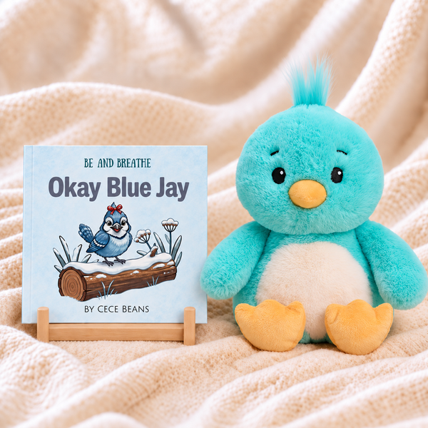 Okay Blue Jay Book and Blue Bird Warmie Bundle