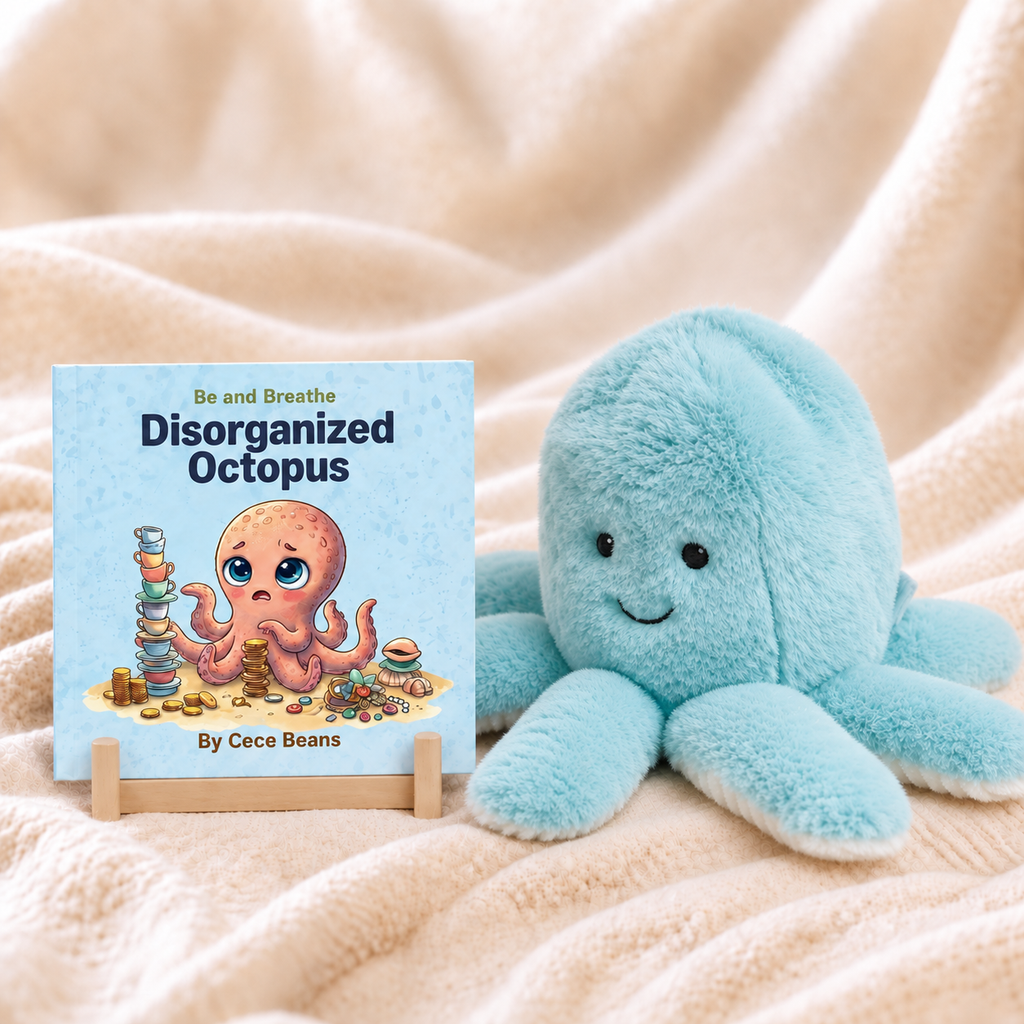 Disorganized Octopus Book and Octopus Warmie Bundle
