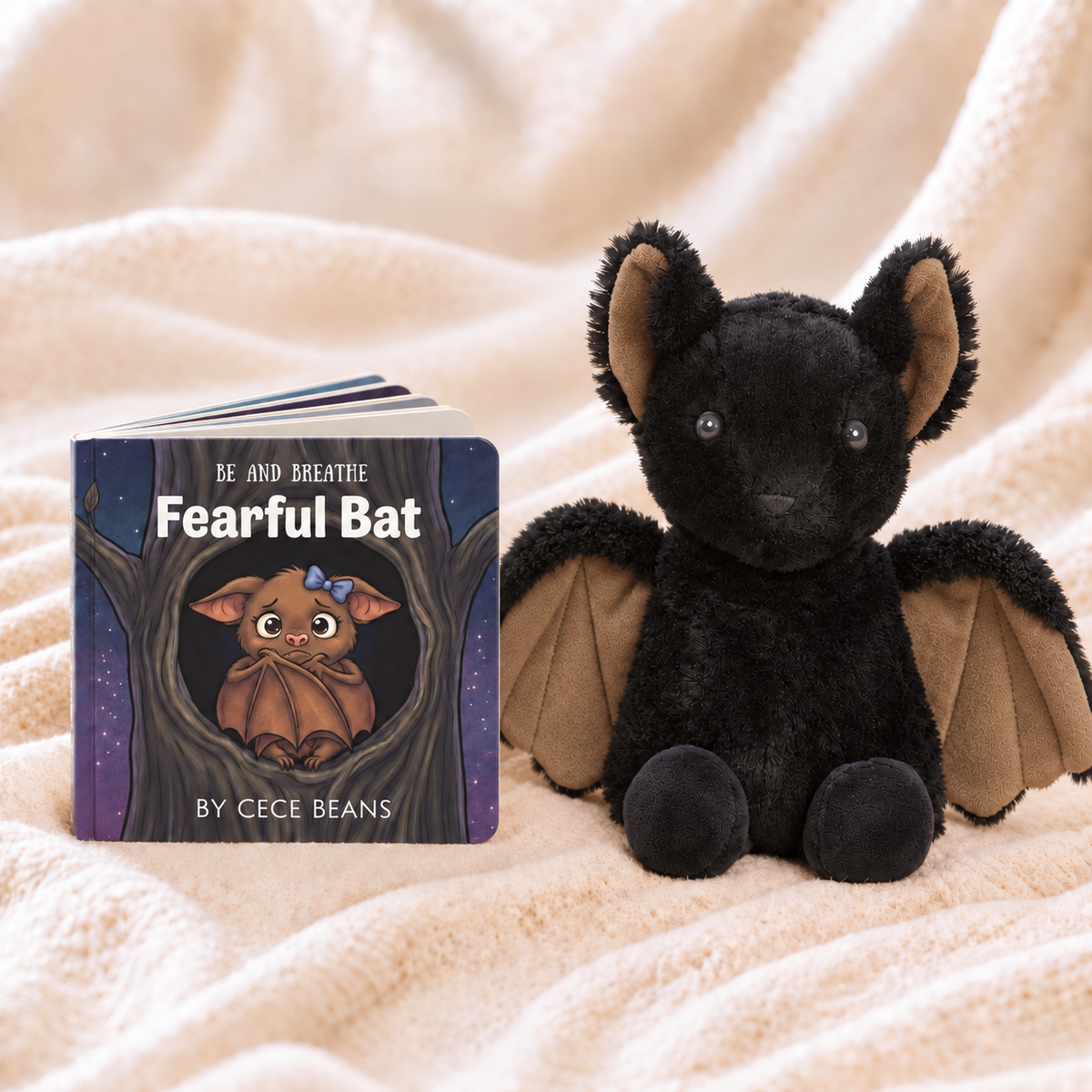 Fearful Bat Book and Warmie Bat Bundle